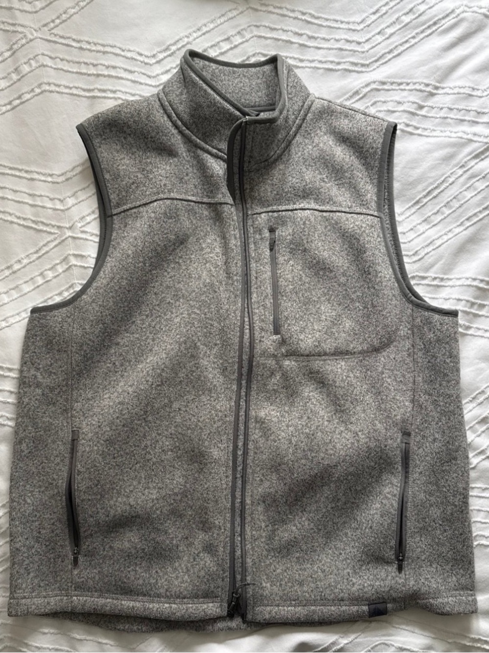 L.L. Bean Men's Gray Full-Zip Vest
